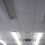 Dirty Acoustical Ceiling Tile and Ceiling Diffusers